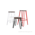 China bar stool supplier for metal bar stool with wooden seat